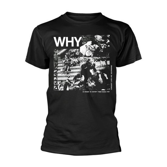 Cover for Discharge · Why? (Klær) [size S] [Black edition] (2018)