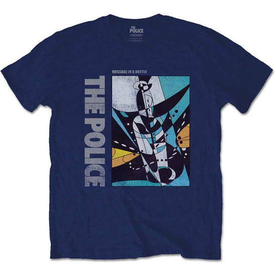 Cover for Police - The · The Police Unisex T-Shirt: Message in a Bottle (T-shirt) [size XL] [Blue - Unisex edition]