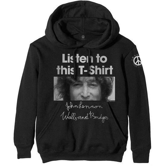 John Lennon Unisex Pullover Hoodie: Listen To This - John Lennon - Merchandise - MERCHANDISE - 5056170665957 - 30. desember 2019