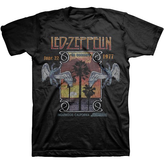 Cover for Led Zeppelin · Led Zeppelin Unisex T-Shirt: Inglewood (T-shirt) [size S] [Black - Unisex edition]
