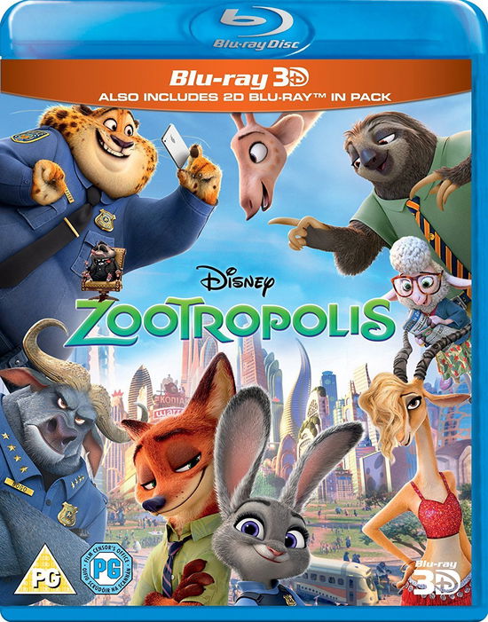 Zootropolis (aka Zootopia) 3D+2D - Zootropolis 3D - Elokuva - Walt Disney - 8717418478957 - lauantai 23. heinäkuuta 2016