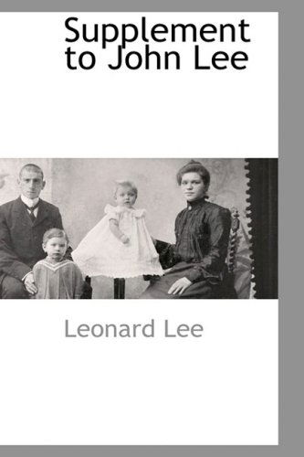 Cover for Leonard Lee · Supplement to John Lee (Gebundenes Buch) (2009)