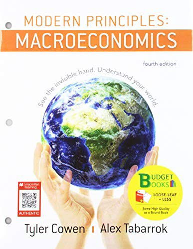 Cover for Tyler Cowen · Loose-leaf  Version for Modern Principles of Macroeconomics 4e &amp; SaplingPlus for Modern Principles of Macroeconomics 4e (Paperback Book) (2018)