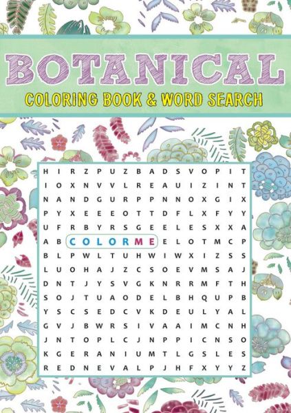 Cover for Editors of Thunder Bay Press · Botanical Coloring Book &amp; Word Search - Coloring Book &amp; Word Search (Paperback Book) (2019)