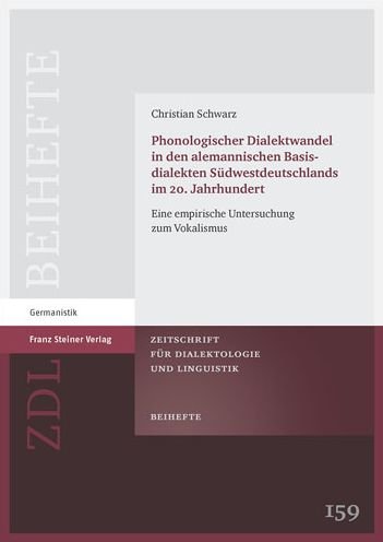 Cover for Schwarz · Phonologischer Dialektwandel in (Book) (2015)