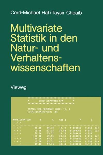 Cover for Cord-Michael Haf · Multivariate Statistik in den Natur- und Verhaltenswissenschaften (Paperback Book) [1985 edition] (1985)