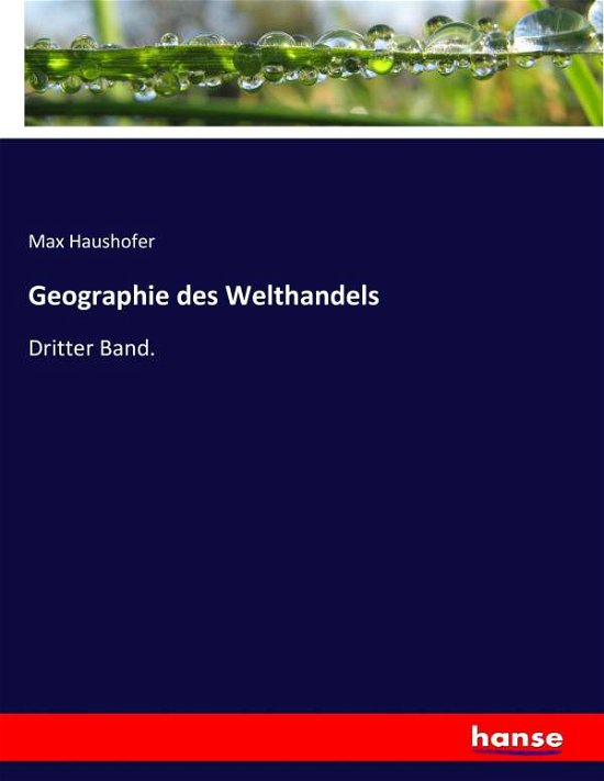 Cover for Haushofer · Geographie des Welthandels (Book) (2017)