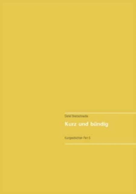 Cover for Detlef Brettschneider · Kurz und bundig (Paperback Book) (2021)