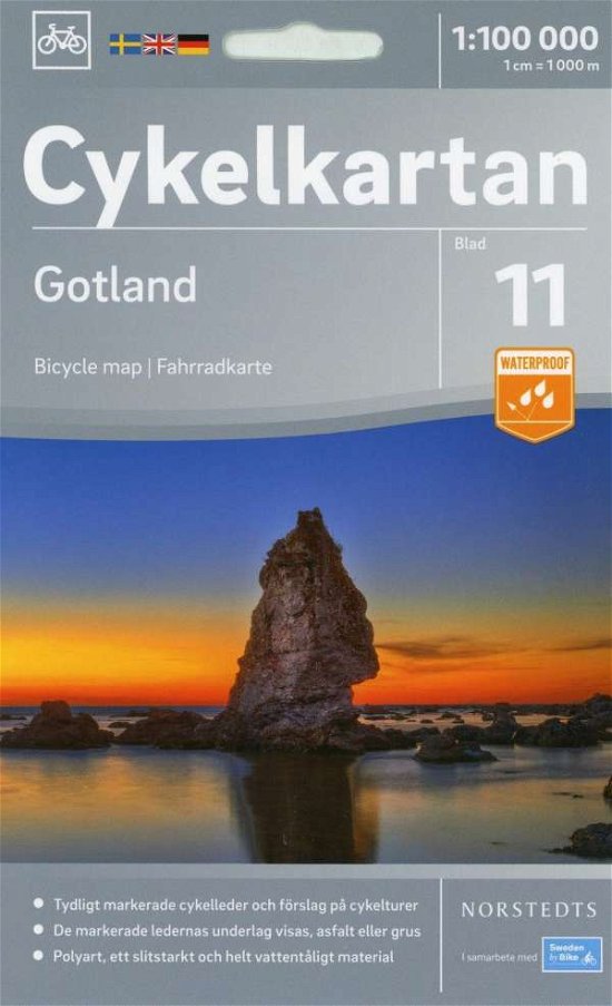 Cover for Norstedts · Cykelkartan: Gotland (Hardcover bog) (2018)