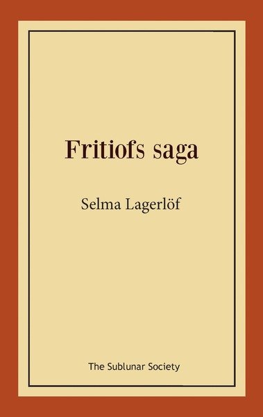 Cover for Selma Lagerlöf · Fritiofs saga (Book) (2019)