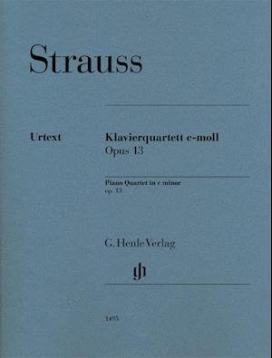 Cover for Richard Strauss · Piano Quartet c minor op. 13 (Paperback Bog) (2021)