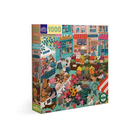 Puzzle 1000 Pcs - English Green Market - (epztegm) - Eeboo - Merchandise - Eeboo - 0689196515958 - 