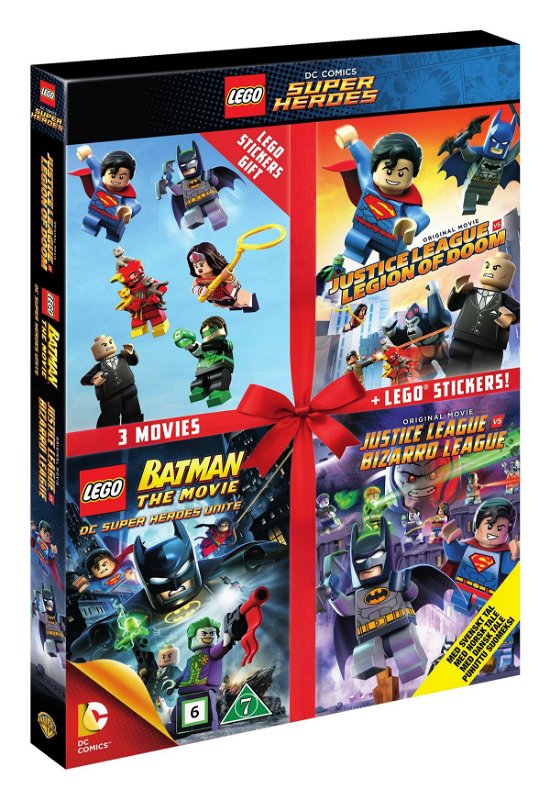 Cover for Lego DC Comics Super Heroes · Batman The Movie / Justice League Vs. Legion Of Doom / Justice League Vs. Bizarro (DVD) (2015)