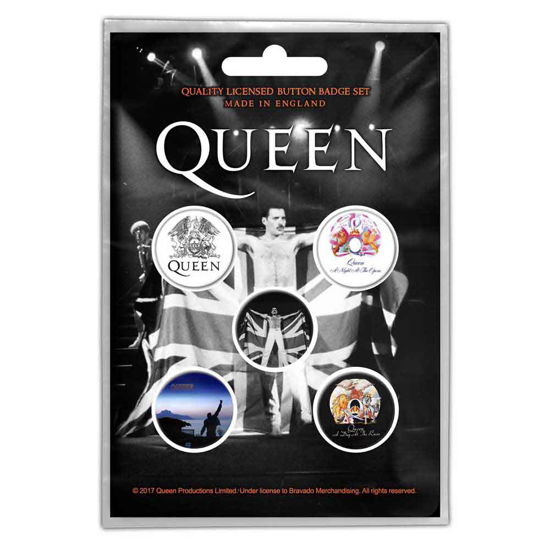 Queen Button Badge Pack: Freddie - Queen - Produtos -  - 5055339778958 - 