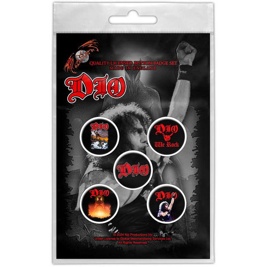 Dio Button Badge Pack: We Rock - Dio - Marchandise -  - 5056365727958 - 