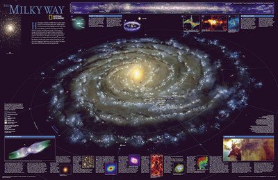 Cover for National Geographic Maps · The Milky Way (Kort) (2017)