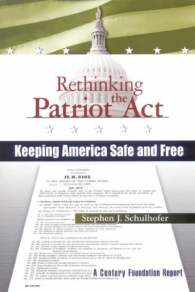 Cover for Stephen J. Schulhofer · Rethinking the Patriot Act (Paperback Book) (2005)