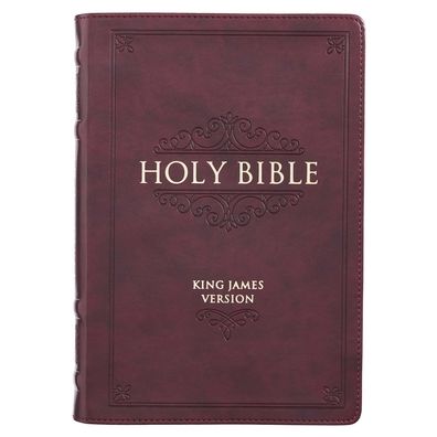 Cover for Burgundy Faux Leather Large Print Thinline KJV Bible with Thumb Index (Book) (2020)