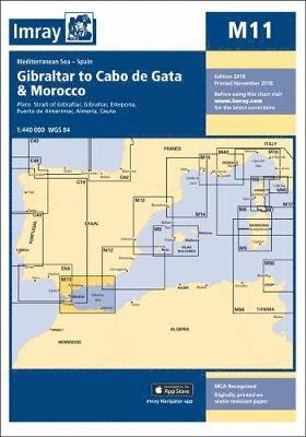 Cover for Imray Imray · Imray Chart M11: Gibraltar to Cabo de Gata and Morocco - M Charts (Paperback Book) [New edition] (2018)