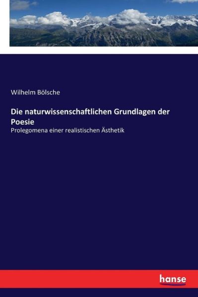 Cover for Bölsche · Die naturwissenschaftlichen Gru (Book) (2018)