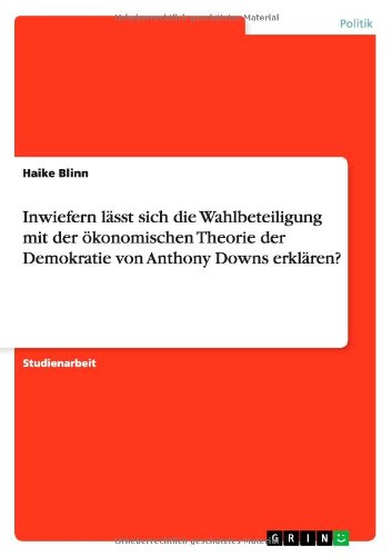 Cover for Blinn · Inwiefern lässt sich die Wahlbete (Book) [German edition] (2011)