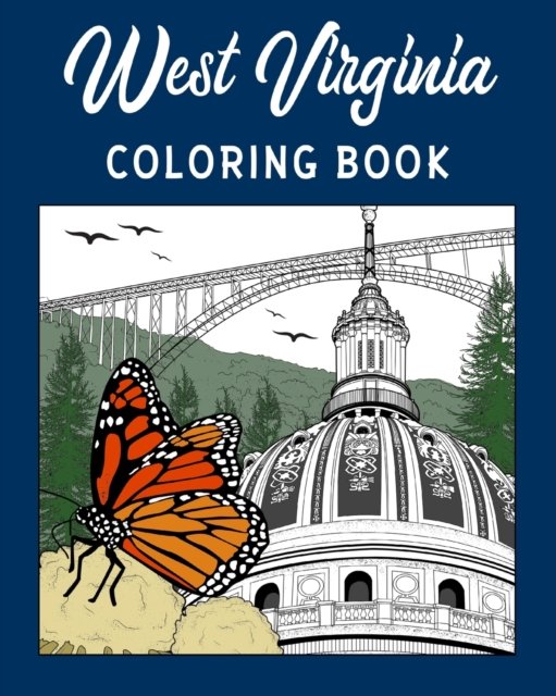 Paperland · West Virginia Coloring Book: Adult Painting on USA States Landmarks and Iconic (Taschenbuch) (2024)