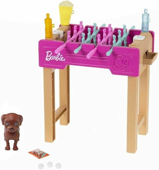 Barbie - Football Table And Pet Mini Playset (grg77) - Barbie - Fanituote - Barbie - 0887961903959 - sunnuntai 1. marraskuuta 2020
