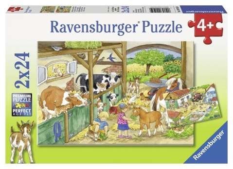 Puzzel 2x24 stukjes Vrolijk boerderijleven - Ravensburger - Merchandise - Ravensburger - 4005556091959 - February 26, 2019