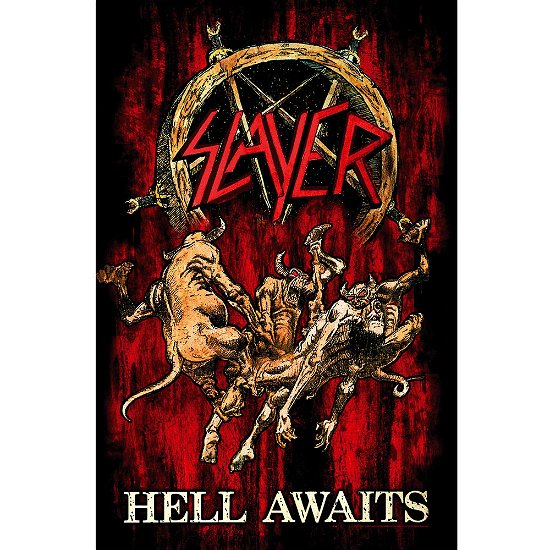 Slayer Textile Poster: Hell Awaits - Slayer - Marchandise -  - 5056365704959 - 
