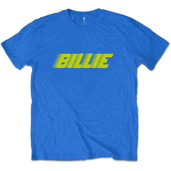 Cover for Billie Eilish · Billie Eilish Unisex T-Shirt: Racer Logo (Mid Blue) (T-shirt) [size S] [Blue - Unisex edition] (2020)