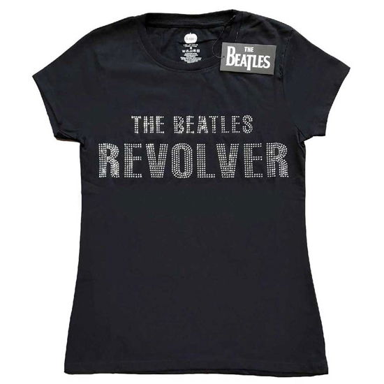 The Beatles Ladies T-Shirt: Revolver Crystals (Embellished) - The Beatles - Gadżety -  - 5056561021959 - 