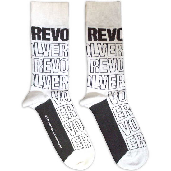 Cover for The Beatles · The Beatles Unisex Ankle Socks: Revolver Text Outlines Repeat (UK Size 7 - 11) (CLOTHES) [size M] (2024)