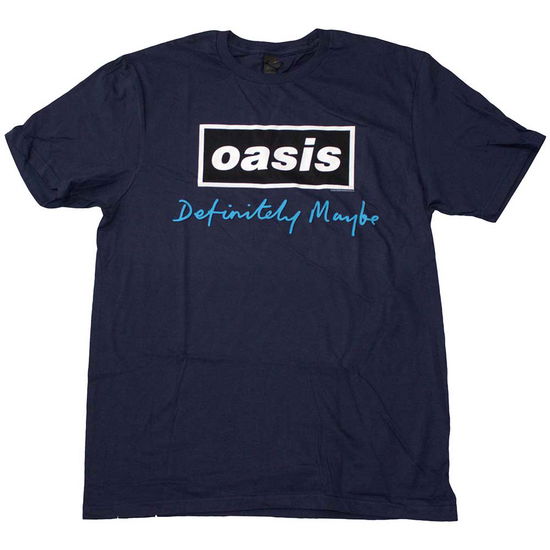 Oasis Unisex T-Shirt: Definitely Maybe Text Logo - Oasis - Merchandise -  - 5056737271959 - August 6, 2024