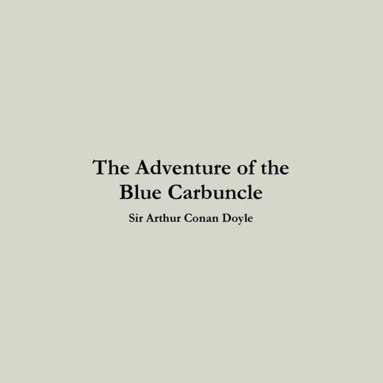 Cover for J. I. Ludwig · Adventure of the Blue Carbuncle (Book) (2017)