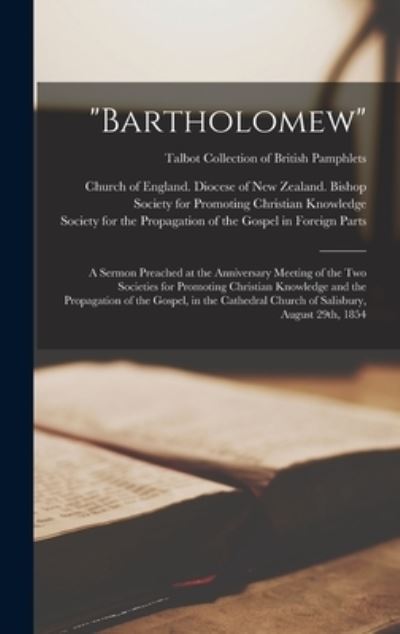 Cover for Church of England Diocese of New Zea · Bartholomew (Hardcover Book) (2021)