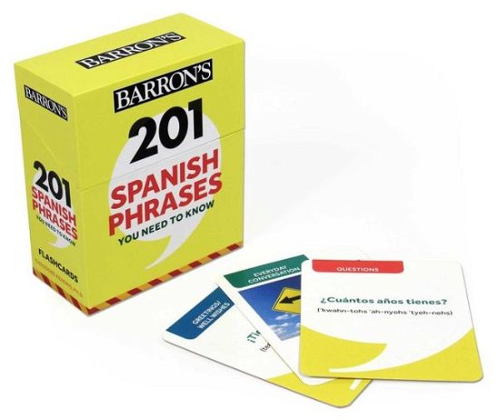 Cover for Theodore Kendris · 201 Spanish Phrases You Need to Know Flashcards - Barron's Foreign Language Guides (Lernkarteikarten) (2019)