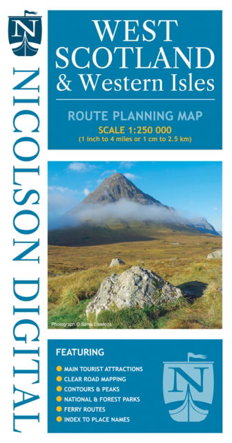 Cover for Val Fry · Nicolson West Scotland &amp; Western Isles: Route Planning Map (Map) (2024)