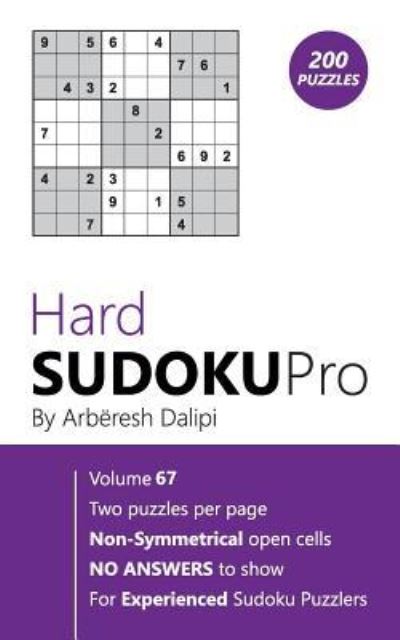 Cover for Arberesh Dalipi · Hard Sudoku Pro (Pocketbok) (2017)