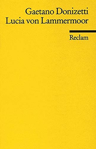 Cover for Gaetano Donizetti · Reclam UB 03795 Donizetti.Lucia v.Lamm. (Book)