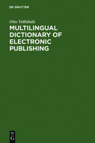 Cover for O.J. Vollnhals · Multilingual Dict.Electr (Book) (1996)