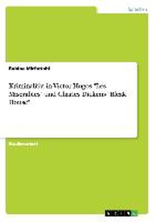 Cover for Mirfattahi · Kriminalität in Victor Hugos (Book) [German edition] (2011)
