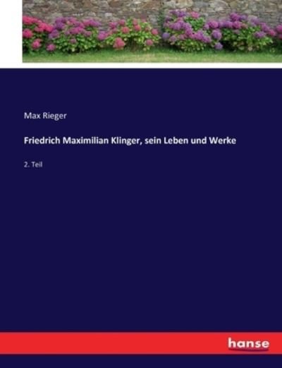Cover for Rieger · Friedrich Maximilian Klinger, se (Book) (2016)