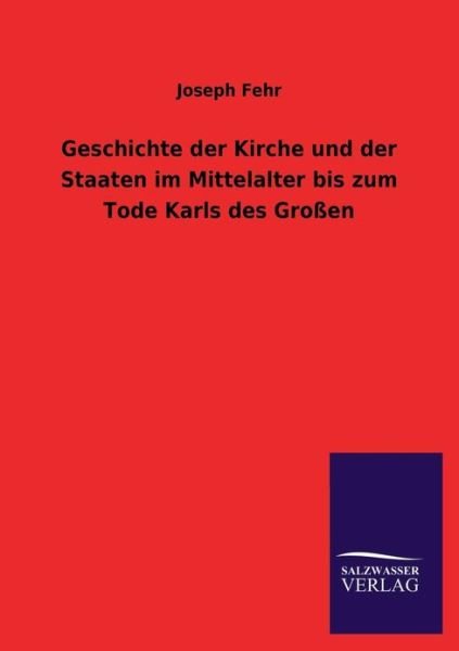Cover for Joseph Fehr · Geschichte Der Kirche Und Der Staaten Im Mittelalter Bis Zum Tode Karls Des Großen (Paperback Book) [German edition] (2013)
