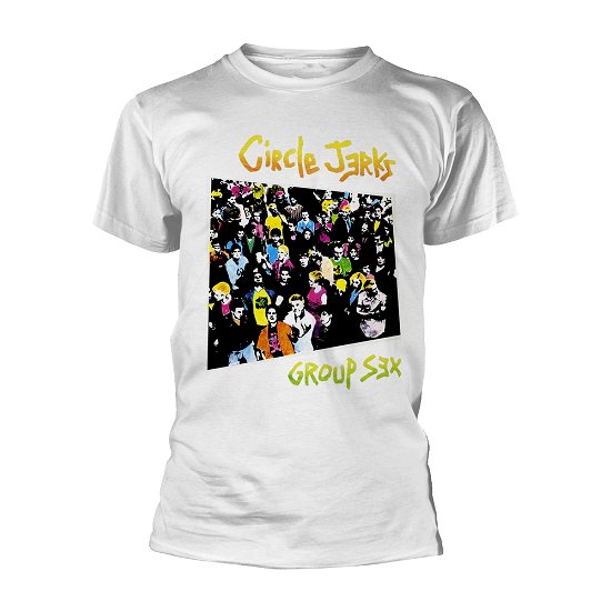 Cover for Circle Jerks · Group Sex (White) (T-shirt) [size M] [White edition] (2018)