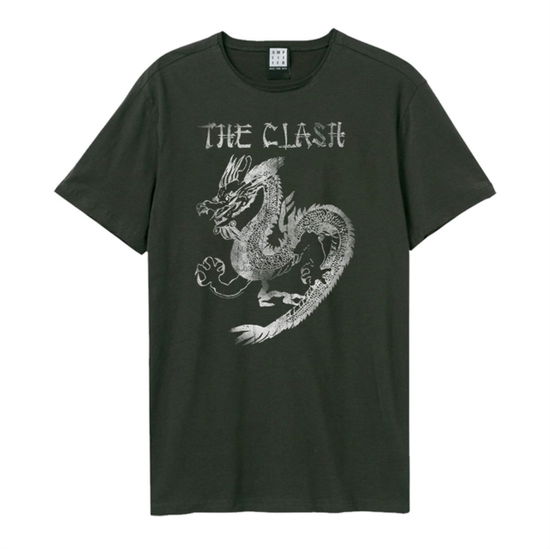 Clash - New Dragon Amplified Small Vintage Charcoal T Shirt - The Clash - Produtos - AMPLIFIED - 5054488795960 - 