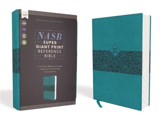 Cover for Zondervan · NASB, Super Giant Print Reference Bible, Leathersoft, Teal, Red Letter, 1995 Text, Comfort Print (Läderbok) (2020)