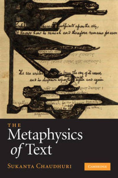 Cover for Chaudhuri, Sukanta (Professor, Jadavpur University, Kolkata) · The Metaphysics of Text (Hardcover bog) (2010)
