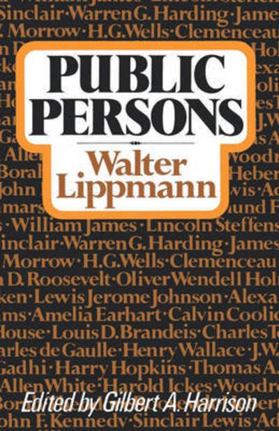 Cover for Walter Lippmann · Public Persons (Paperback Book) (2024)