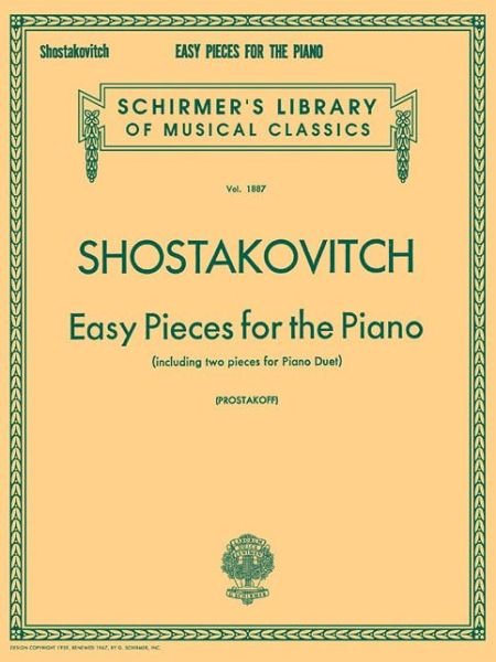 Cover for Dmitri Shostakovich · Easy Pieces for the Piano (Including 2 Pieces for Piano Duet) (Taschenbuch) (1987)