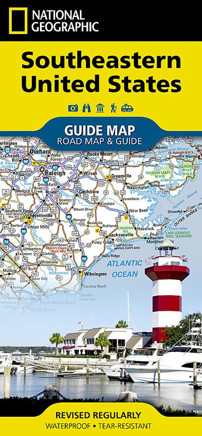 Cover for National Geographic Maps · Southeastern USA Guide Map (Landkarten) [2021st edition] (2021)